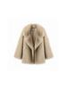 2024 European & American Women's Solid Color Faux Fur Loose Streetwear Coat