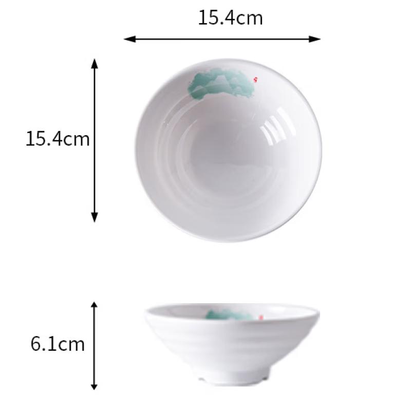 ZISIZ Melamine Chinese Style Dumpling Plate