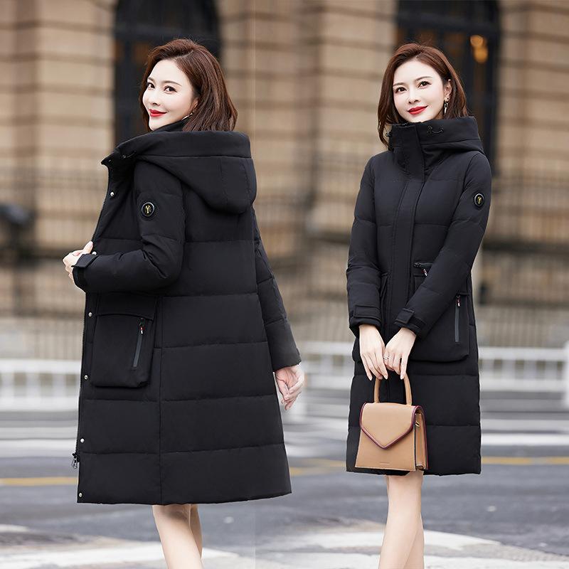 Middle-aged mother down jacket winter clothing autumn and winter new women's winter high-end fashion medium and long casual jacket