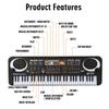 Non-Toxic Kids Electronic Piano Keyboard Portable 61 Keys Organ With Microphone Education Toys Musical Instrument Gift For Child Beginner