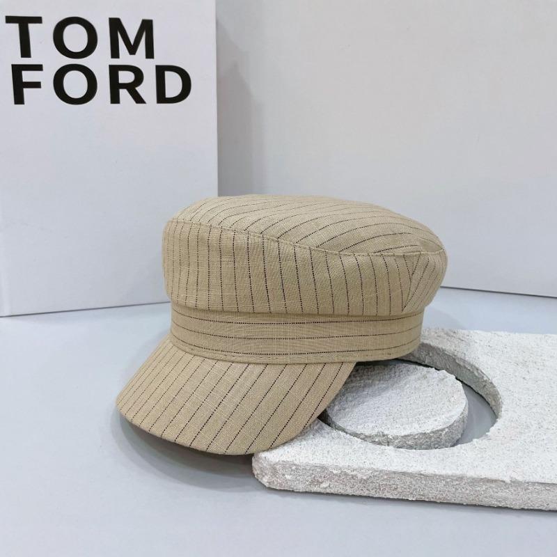 25 New Striped Solid Color Breathable Beret Octagonal Hat Breathable Shade Travel Casual Hat Tide