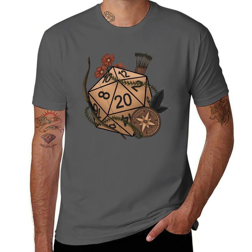 Ranger Klasse D20 Tabletop Gaming Würfel T-Shirt Lässiges Mode Print Tee Top