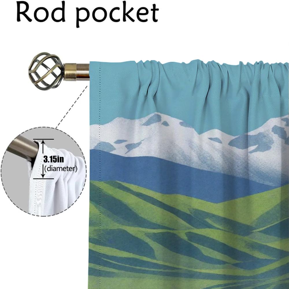 Kuh in der Prärie Heim-Interieur Vorhänge für Wohnzimmer Halloween-Dekoration Raumteiler Verdunkelungsvorhang für Zimmer 2 Paneele Kind