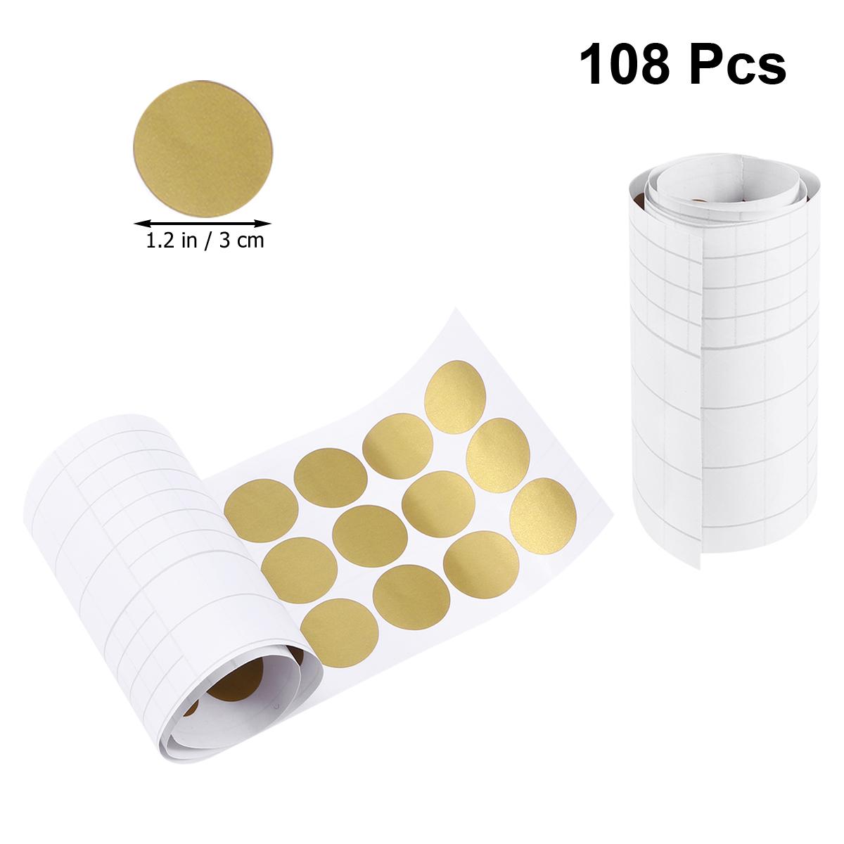 

108Pcs Dot Art Decorative Wall Stickers Waterproof PVC Removable for Home Living Room Bedroom Room Dot Paste золотистый