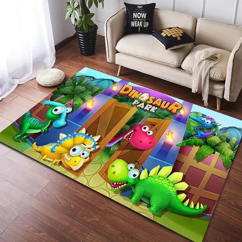 Dinosaur 3D Printed Carpet Children Rugs for Bedroom Living Room Anti-slip Baby Crawling Play Mat Rugs and Carpet for Boys Room