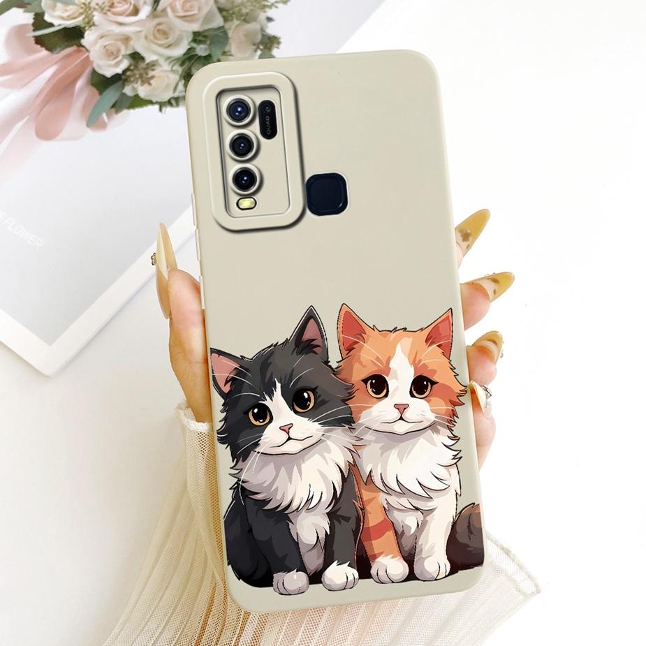 For Vivo Y30 Y50 Case 1935 1938 Cute Cat Duck Cartoon Cover Soft TPU Phone Cases For Vivo Y50 Y 30 VivoY30 VvioY50 Fundas Bumper