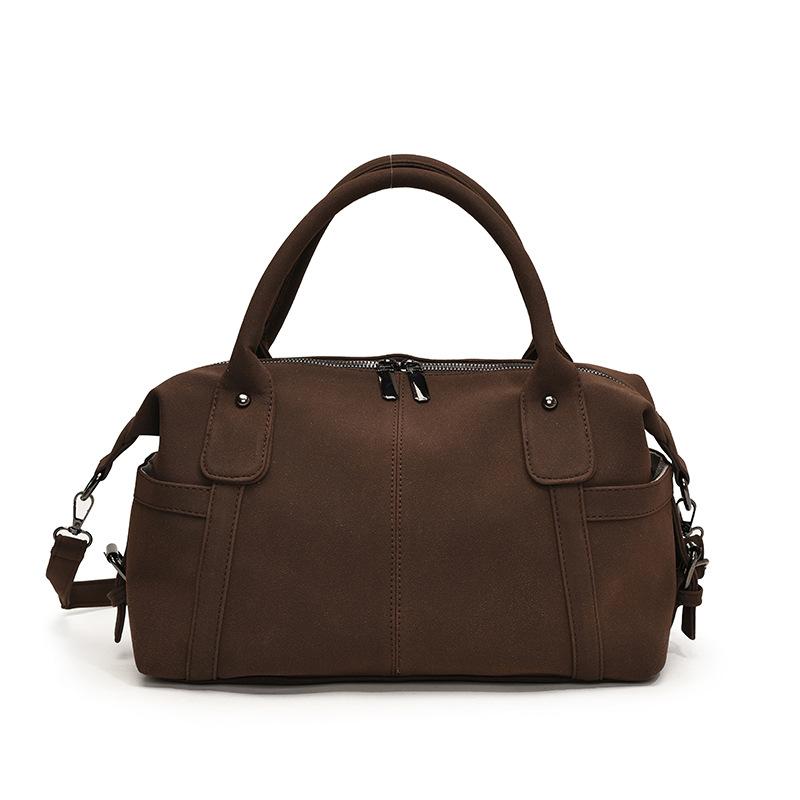 Retro tote bag women's autumn and winter new fashion matte shoulder bag large capacity commuter messenger bag