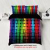 3pcs Colored Stripes Stereoscopic Visual Effects Bedding Set,suitable for Teenagers and Adult Bedroom,1*duvet Cover+2*pillowcase