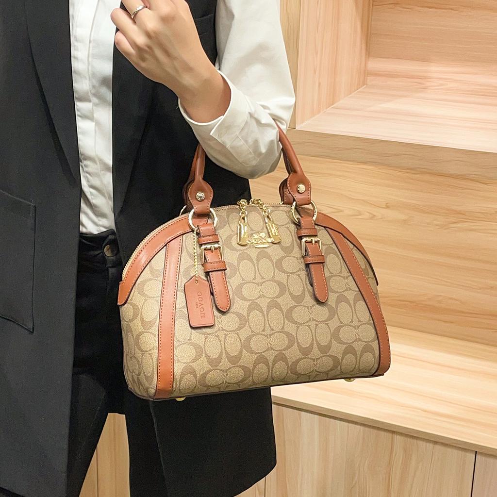 Damenhandtasche, Echte Lederhandtasche, Neue High-End Mode Retro Muschel-Tasche für Damen, Einzelne Schultertasche Umhängetasche