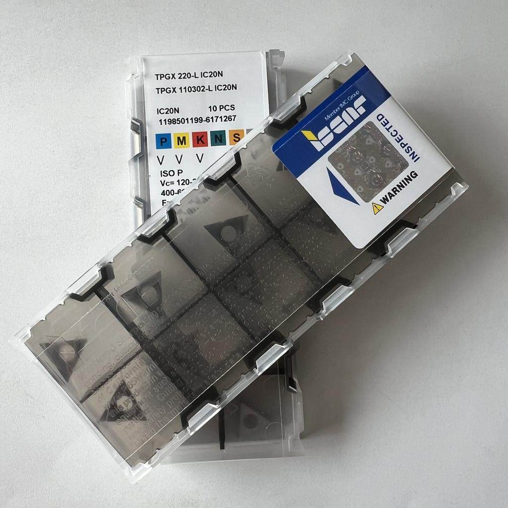 ISCAR / TPGX110302-L IC20N / Industrial indexable carbide inserts 10 Pcs