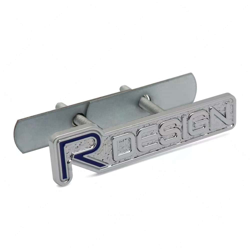 3D Metal R-Design Logo Badge Sticker Front Grill Rear Trunk Emblem Decal