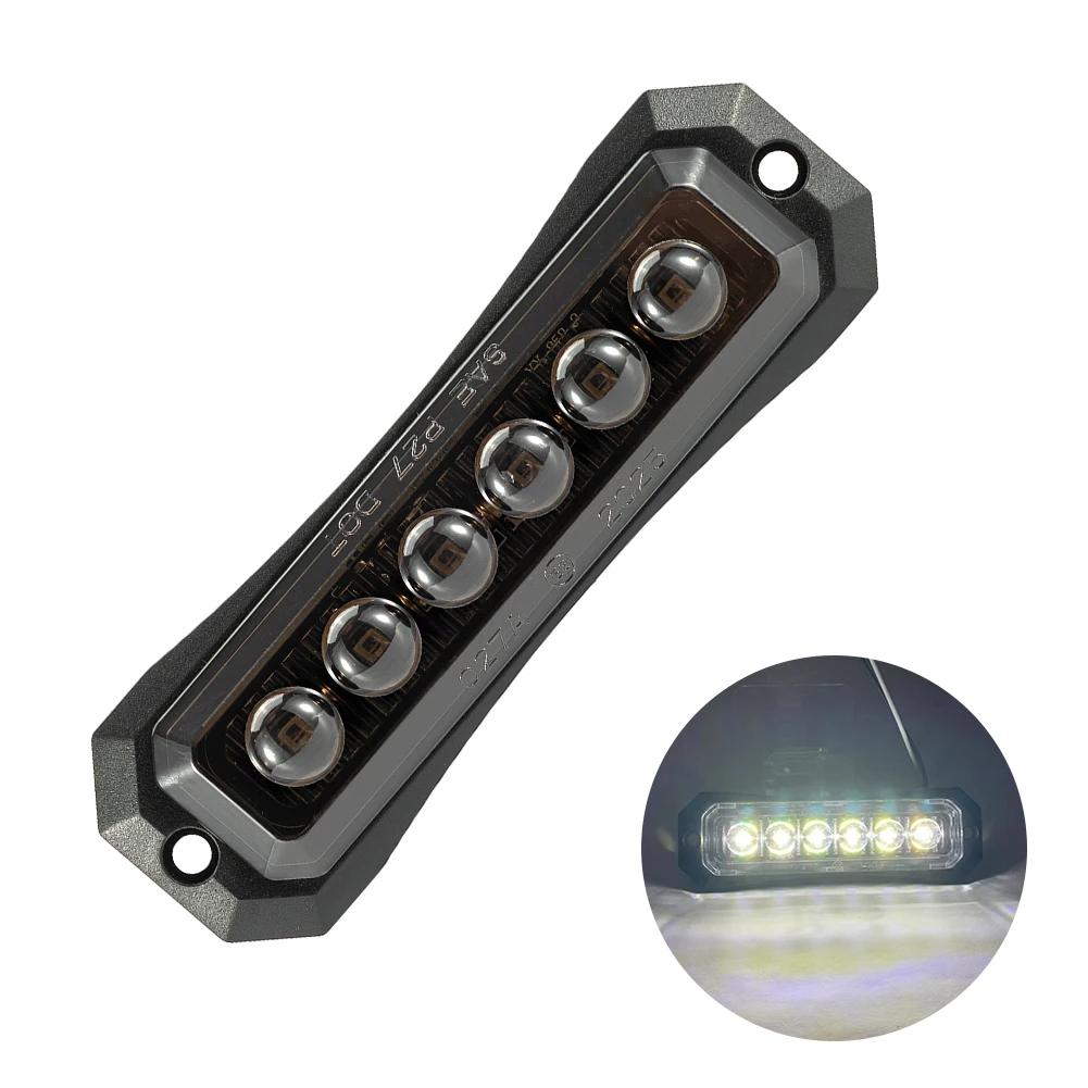 12v/24v Trailer Truck Side Marker Lights 2/4/6 LED Truck Grill Lights Position Lights Sealed Smoked Red LED Lights For Trucks