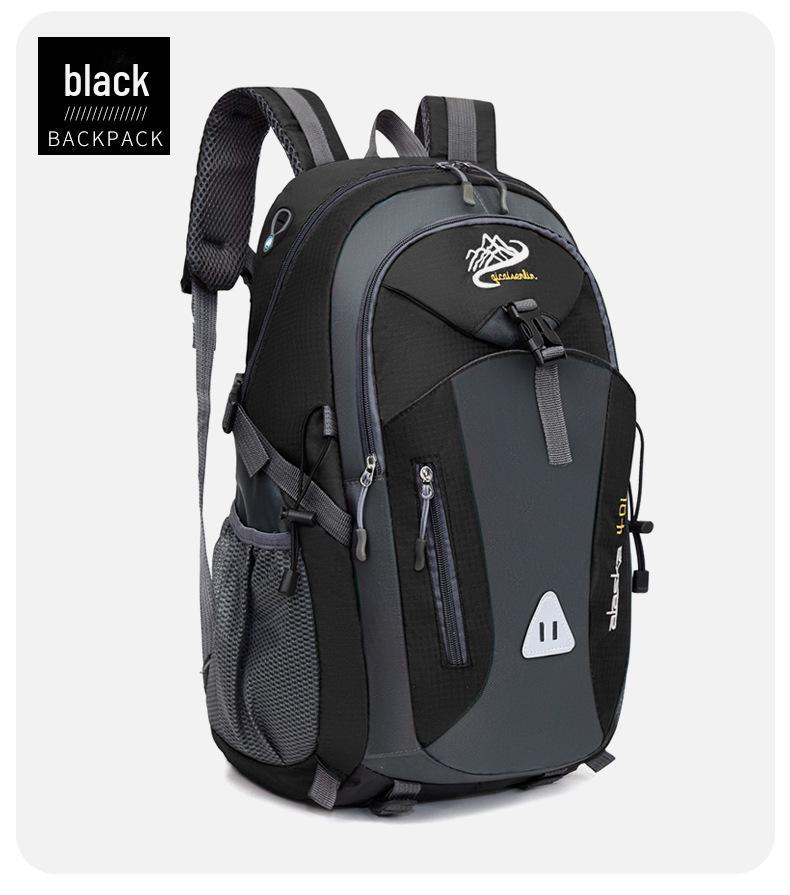 

Унисекс большой емкости водонепроницаемый рюкзак для активного отдыха на открытом воздухе чёрный