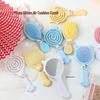 Cartoon Cat Paw Cushion Comb: Cute, Soft, Portable Travel Brush with Heart Massage Design