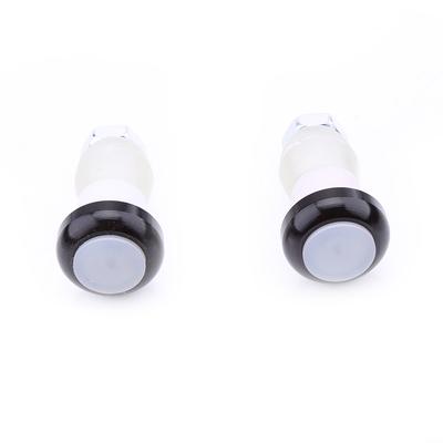 1 Paar Fahrrad Lenkerend Rot LED Stecker Licht Warnleuchte (schwarz)