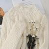 Women's High Neck Rabbit Fur Lace Velvet Top - Soft, Warm, and Stylish for Autumn and Winter
