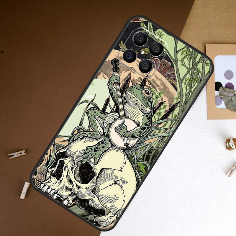 Vintage Retro Frog Mushrooms Phone Case For Honor 90 Lite 50 70 Magic 5 6 Pro 8X X6 X7 X8 X9 X8a X7a X6a X9b X9a Cover