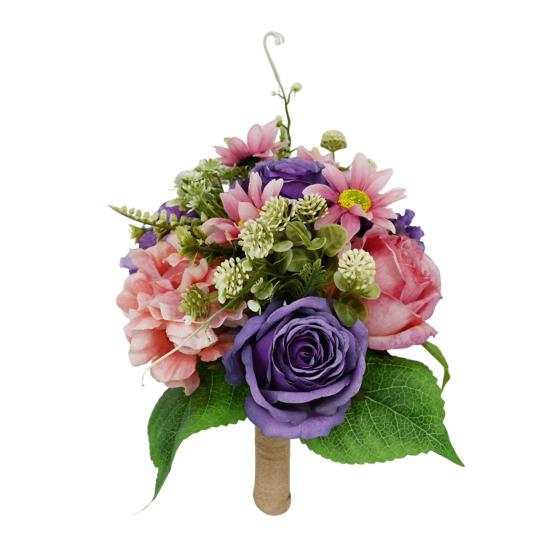

Artificial Flowers Bouquet Mixed Faux Roses Hydrangea Flower with Stems for Wedding Party Centerpiece Floral Arrangement Table Vase Decor