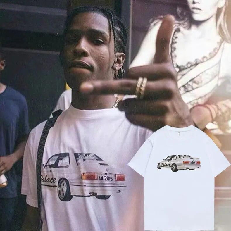 

Лидер продаж, футболка с графическим принтом рэпера Asap Rocky Same, футболка с рисунком автомобиля, футболки в стиле хип-хоп, женские модные футболки унисекс, брендовая одежда