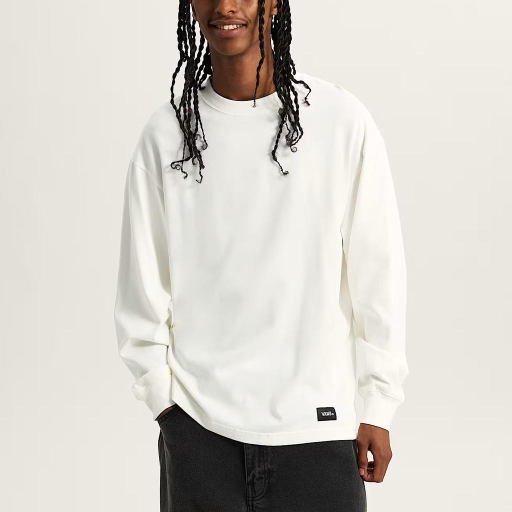 Vans Logo Drop Shoulder Loose Fit Round Neck Long Sleeve T-Shirt Men tops VN000PFKC9F