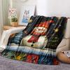 snowman Print Flannel Blanket, High quality Comfortable for All Seasons, Home Decor, Warmth and Comfort, Perfect for Christmas Gifts