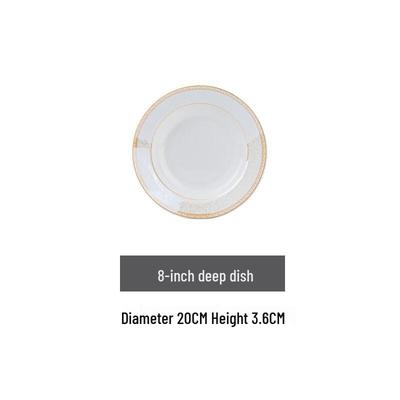 Embossed Aegean Bone China Dinner Plates (Set of 4)