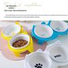 Tilted Double Ceramic Pet Bowl with Stand CN plug (adapter included)