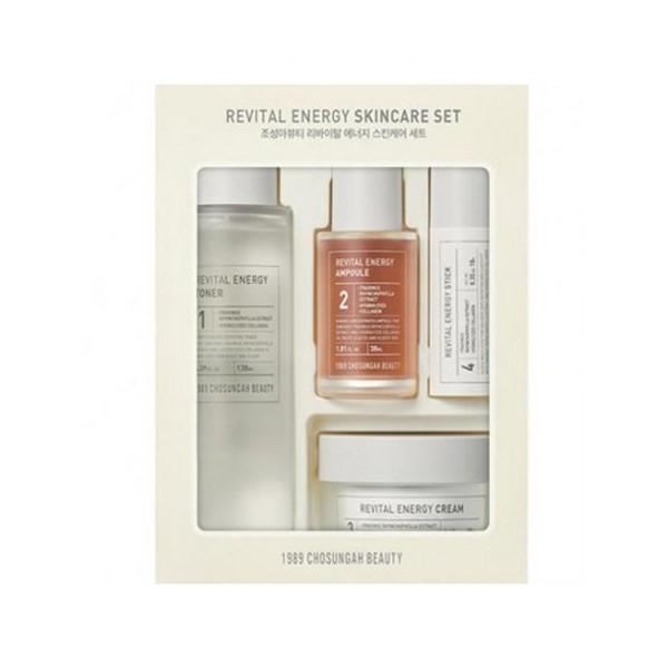 CHOSUNGAH BEAUTY Revital Energy Skincare 4pcs Set (Toner 130ml + Ampoule 30ml + Cream 50ml + Energy Stick 10g)