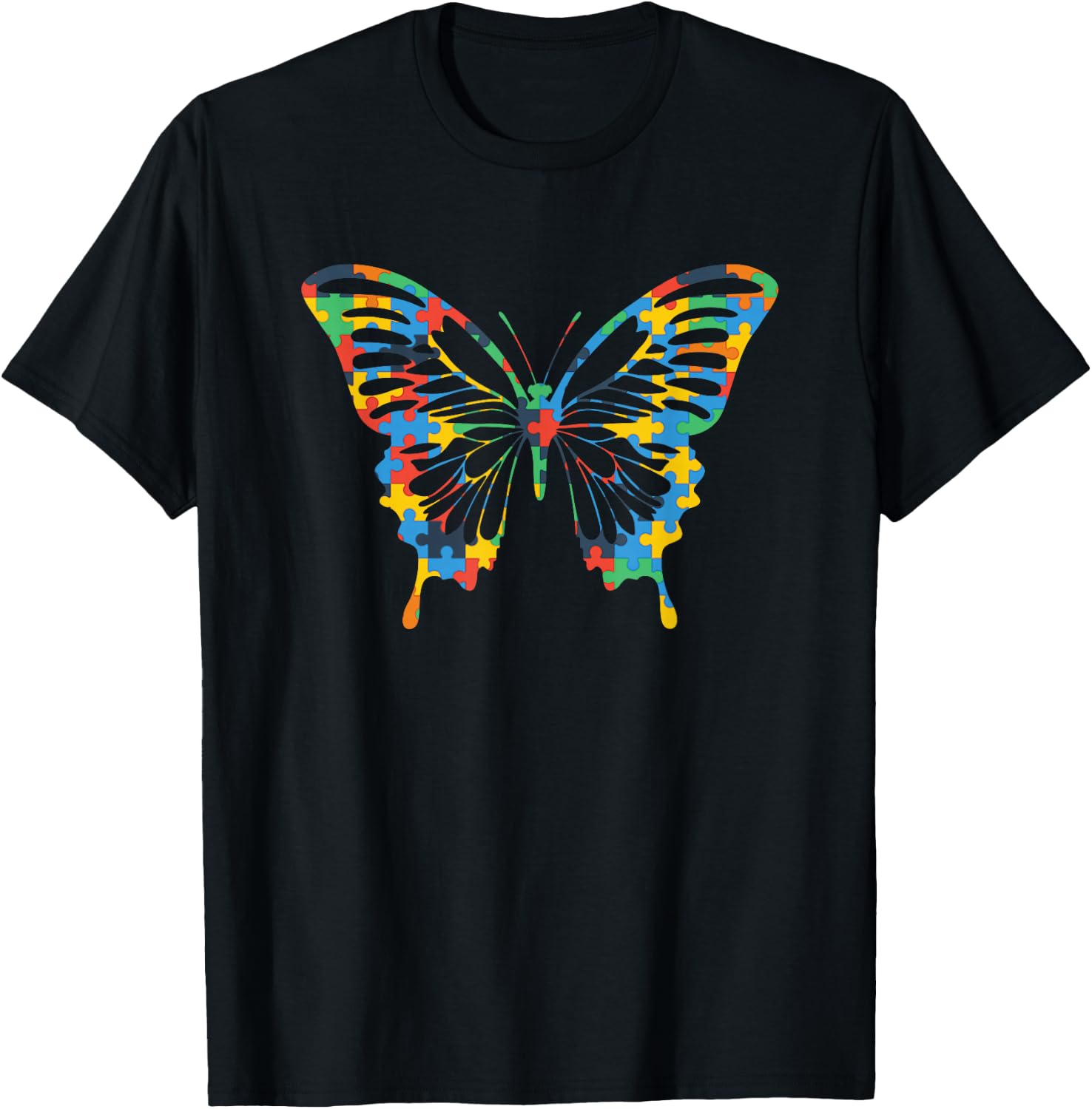 Butterfly Autism Awareness T-Shirt Unisex T-Shirt L