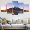 5 Pieces Canvas Wall Arts Landscape Poster Painting Mount At Lake Nature Wallpaper Home Decoration Living Room Picture Art Work No Frame
