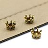 8pcs Mini Crown Spacer Beads, Multicolored Vintage DIY Jewelry Making Accessories, Doll House Miniature Crafts Decor YMY
