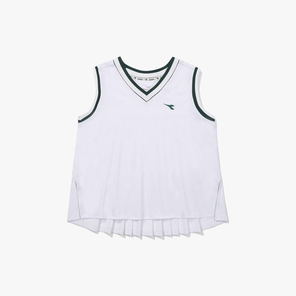 Diadora Tennis Pleated Sleeveless Women'S White