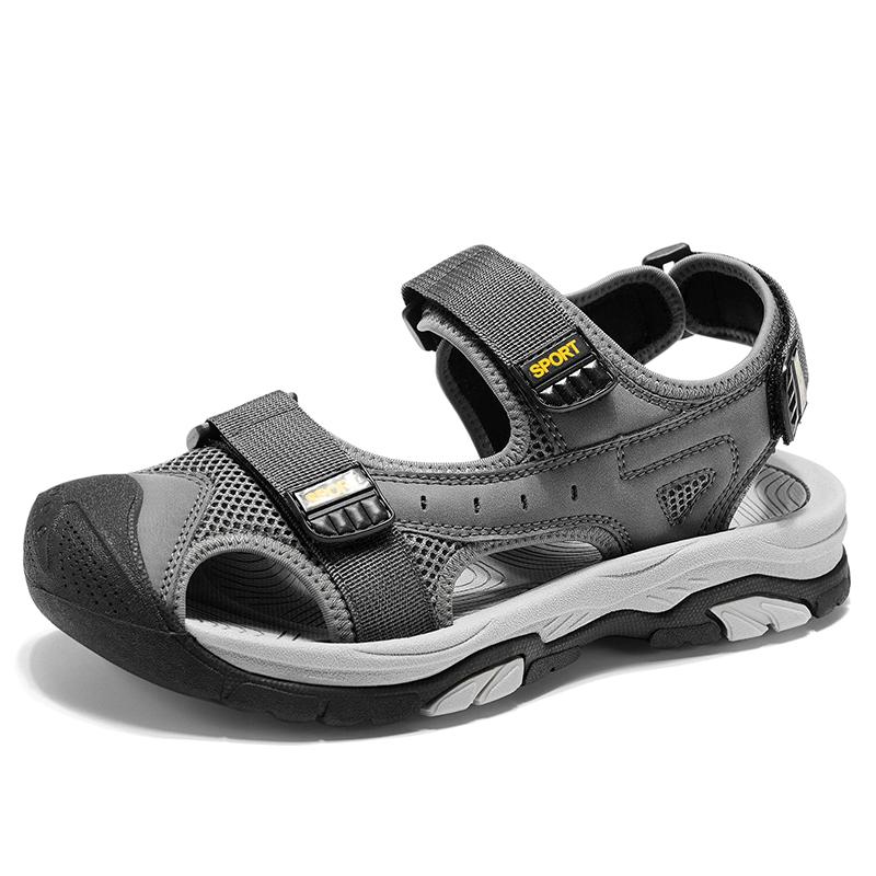 Fashion Summer Men Sandals Genuine Leather Mens Casual Shoes Outdoor Men Leather Sandals for Men Beach Shoes Roman Shoes