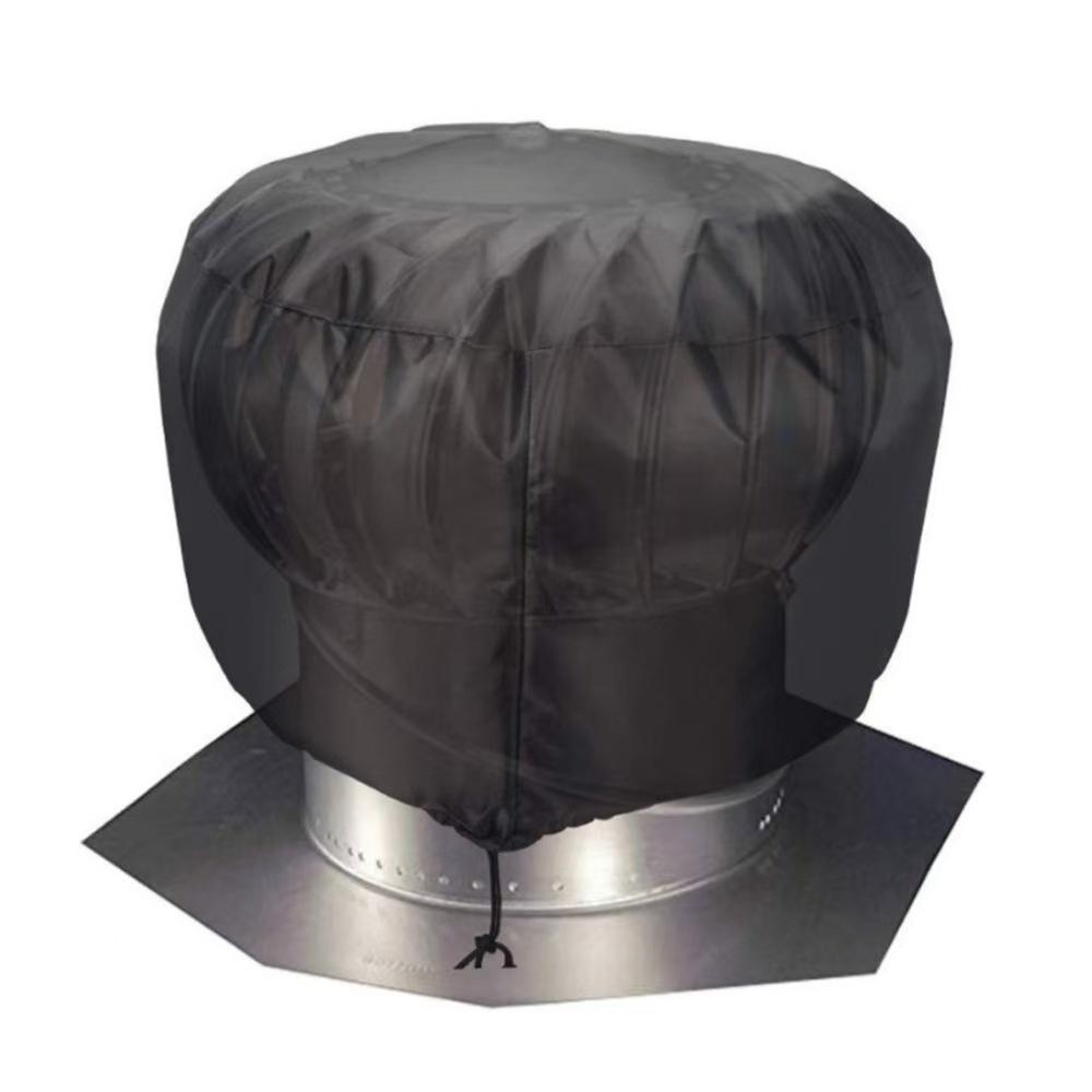 

Ventilation Duct Protective Cover, Oxford Fabric Adjustable Cover, UV Resistant and Tear Resistant, Roof Ventilation Cover 31x45cm чорний