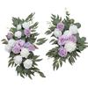 2Pieces Wedding Decorative Swag Artificial Flower Swag Wedding Ceremony Sign Flower for Wedding Indoor and Outdoor Use HX6C