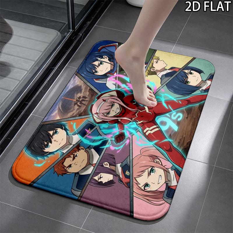 Franxx 3Pcs Flannel Toilet Mat Set Bathroom Rug Bath Carpet Non Slip Home Decor Toilet 3 Pcs Bathroom Textile Set