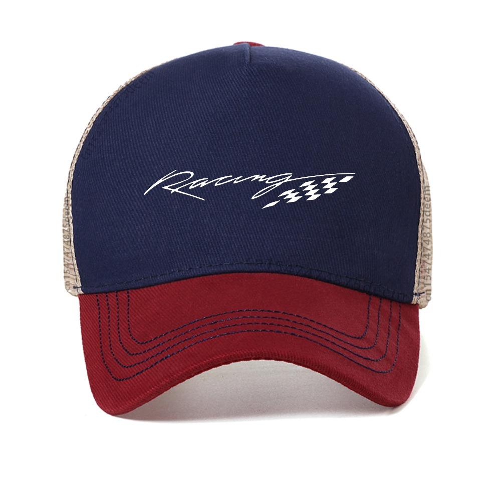 Design Fashion Racing Baseball Cap Women Men Outdoor Mesh Snapback Hats Casual Breathable Adjustable Trucker Hat