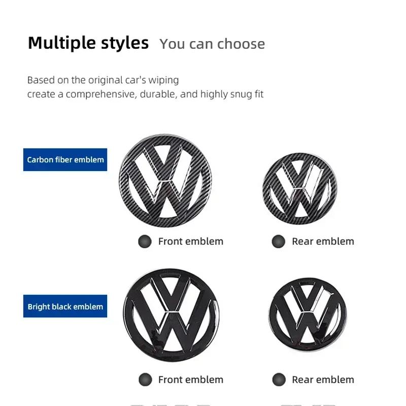 2pcs Car Front Radiator Grille Badge Cover Rear Trunk Lid Sticker For VW Polo Golf MK6 MK7 MK8 Passat B6 B7 B8 Tiguan CC T-ROC Wu4