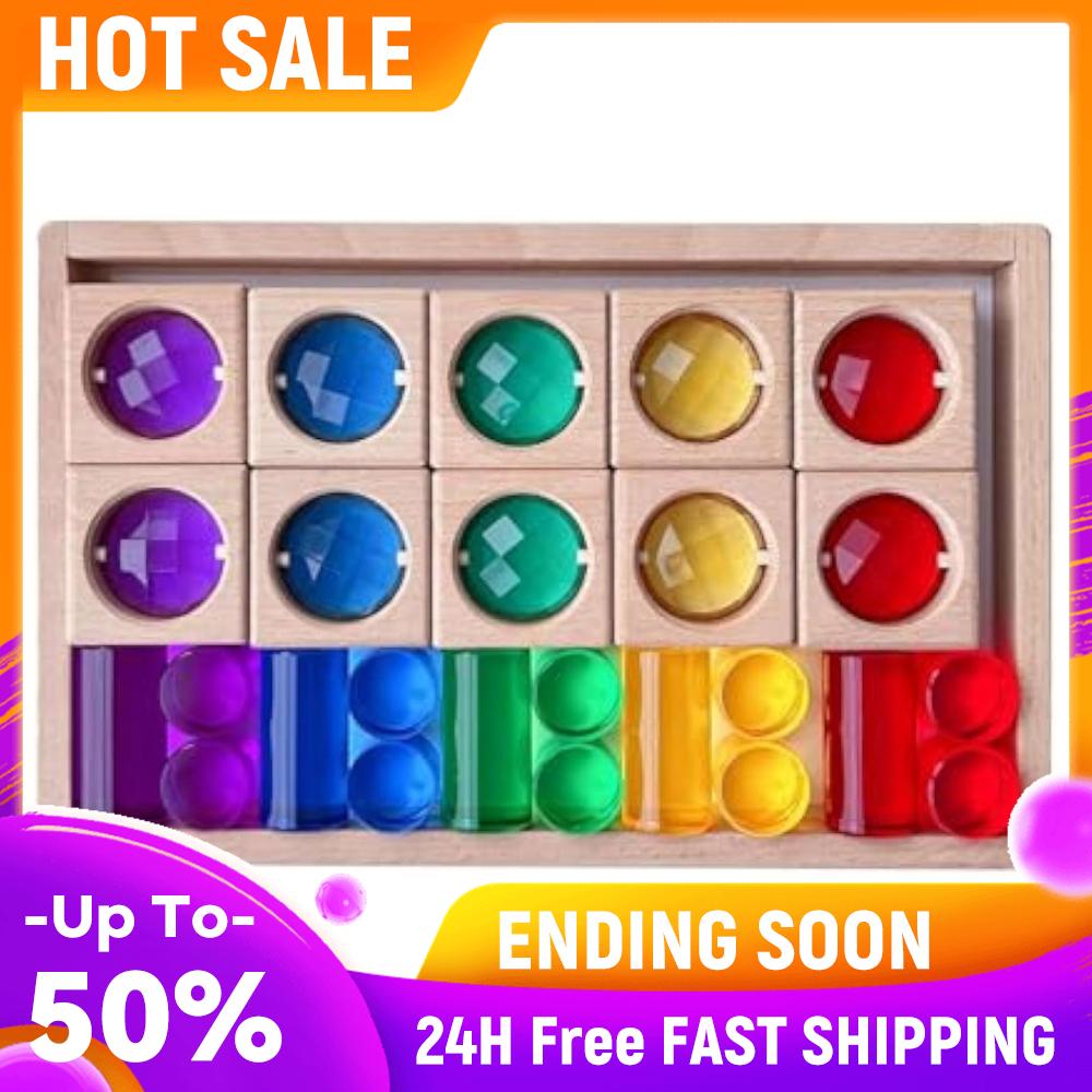 

Acrylic Sensory Toys Rainbow Stacker Stacking Game Construction Toys for Children Boys Girls 3-6 Year Old China Mainland