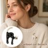 Emaille Kat Broches Schattige Kitten Sjaal Versteller Mode Broche Spelden Kleding Accessoires