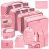 Travel Storage Set: Foldable Toiletry, Makeup, Clothes, Shoes, Digital Accessories, and Drawstring Luggage Bags.
