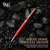 Wordsworth Black Ballpoint Pen in Red Lacquer Stunning Luxury Chrome Finish with Refillable A Perfect Gift Set for Men and & - Ink. Women. Refillable,