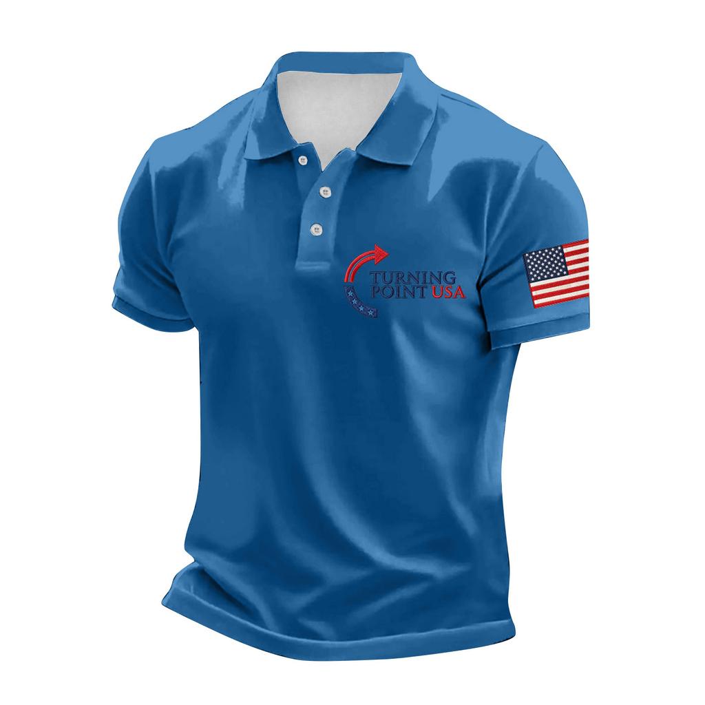 Pánské tištěné tričko s krátkým rukávem Pánský volný ležérní top s krátkým rukávem