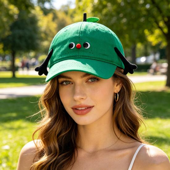 Baseball Hat Breathable Fabric Adjustable Buckle Fruit Design Sun Protection Hat Kids Adult Summer Outdoor Travel Hat
