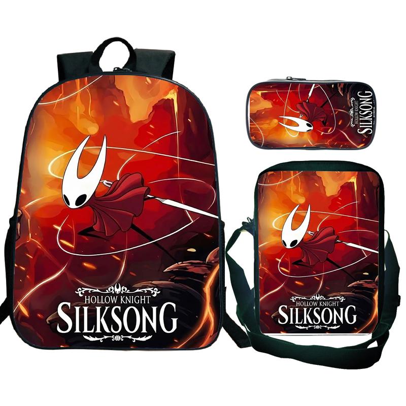 Hollow Knight 2 Silksong Backpack Teenagers Hornet Fridge Magnet Rucksack Shoulder Bag Pencil Case School Backpacks