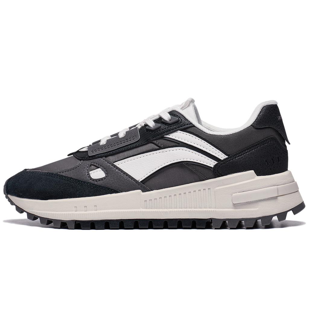New LiNing Wind Rider 2.0 Anti Slip Wear Resistant Low Top Sports Casual Shoes Women's Gray Black AGCT156-7