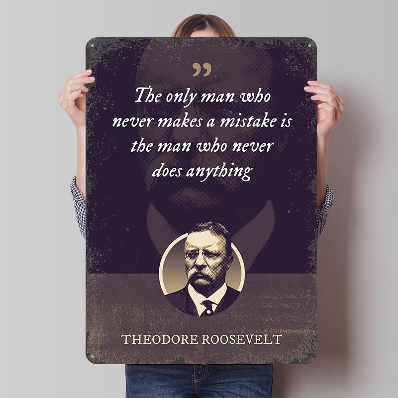 

The Only Man Who Never Tinplate Poster Customized Wall Art Vintage Retro Metal Signs for Coffee Bar Accessories Bathroom Decor 20x30cm（7.8x11.8inch）