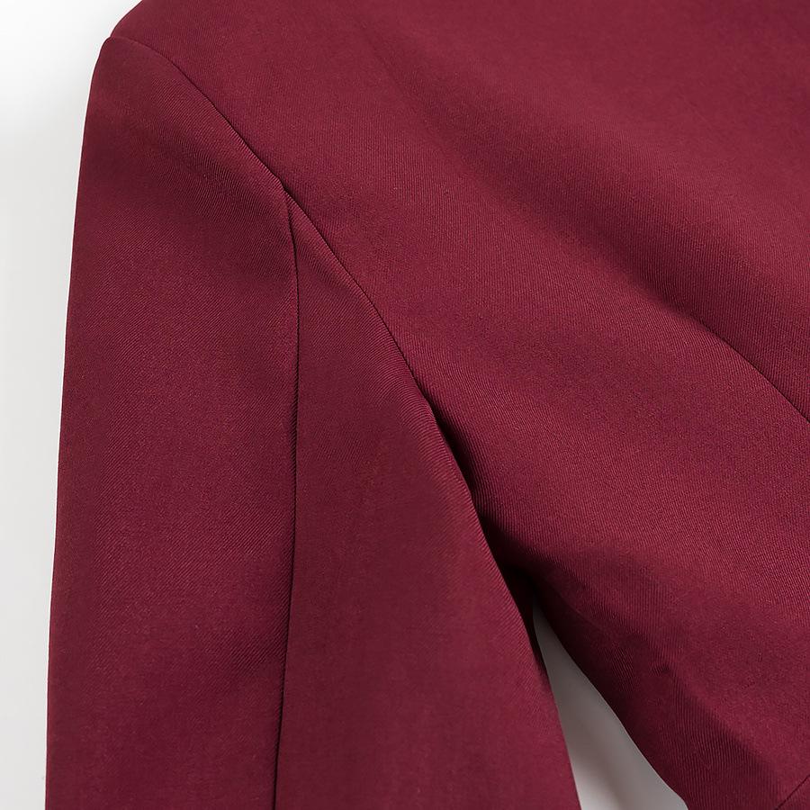 Spring European & American V-Neck Slim Suit Jacket with Straight-Leg Pants Set