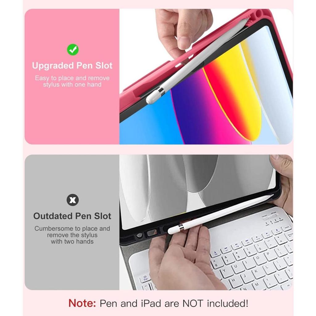 Compatible Bluetooth RGB Backlit Keyboard Case with Pen Slot for Xiaomi Pad 7 Pro, Redmi Pad 2, and Poco 12.1