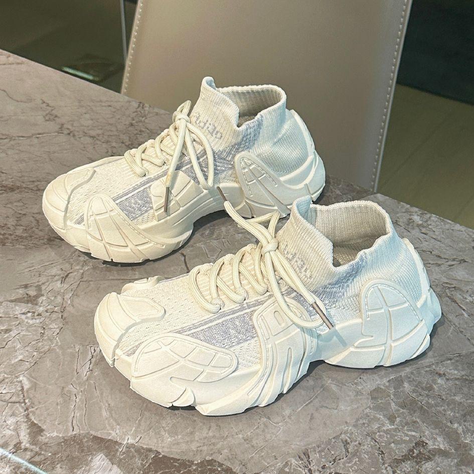 Summer Breathable Fly-woven Women's Shoes Versatile Soft Sole Ultra-light Casual Sports Shoes Running Shoes